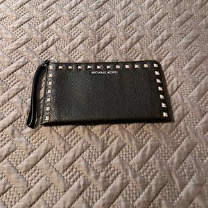 Michael Kors Large Studded Wristlet Black